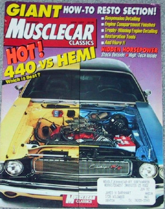 MUSCLECAR CLASSICS 1992 APR - HEMI vs 6PAK, GIBB ZL1